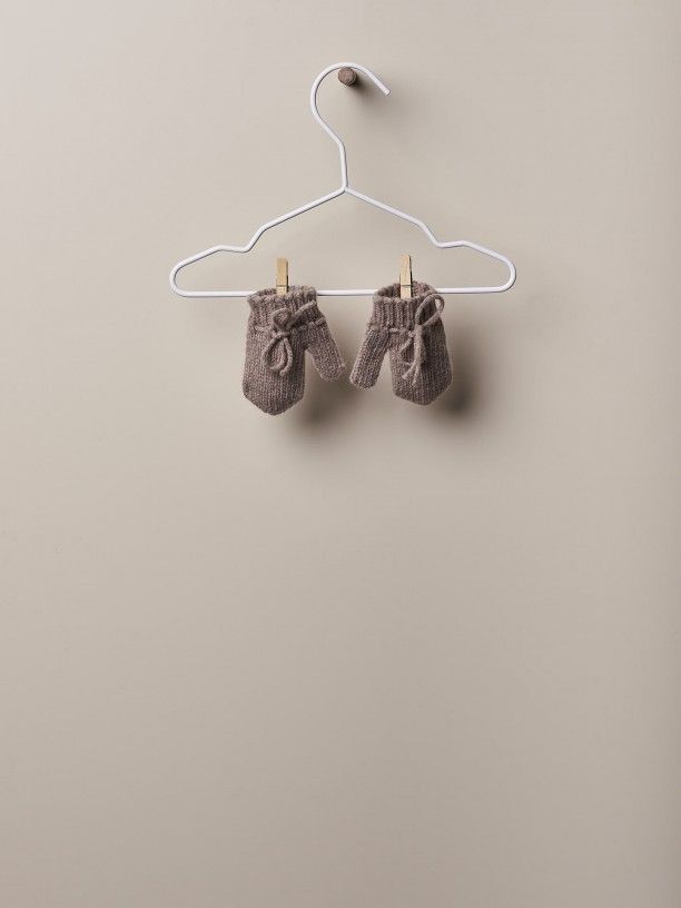 Muffole in lana castagno