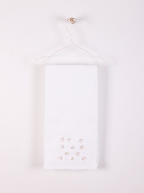 Mussola stelline beige