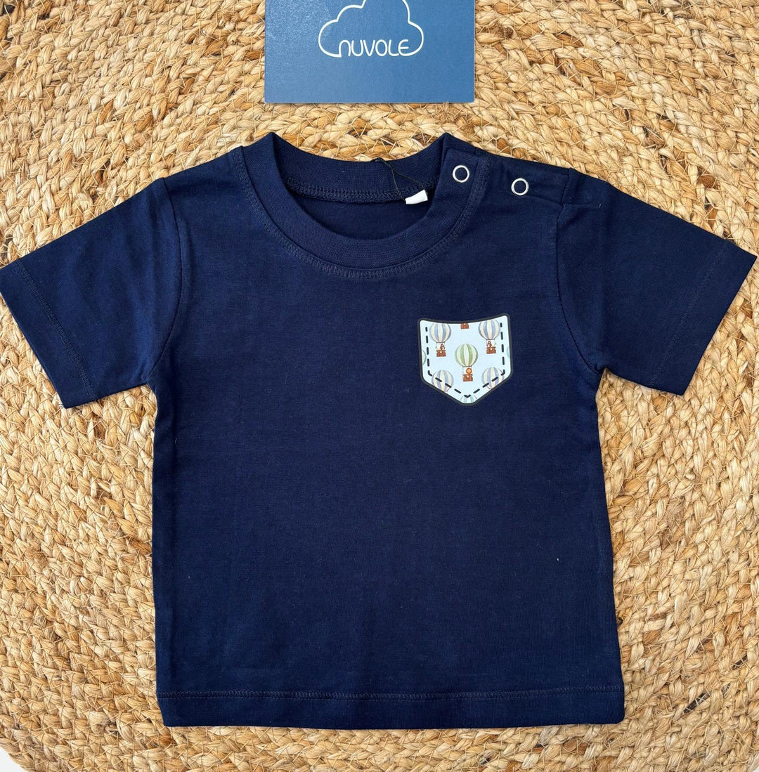 T-shirt blu MONGOLFIERE