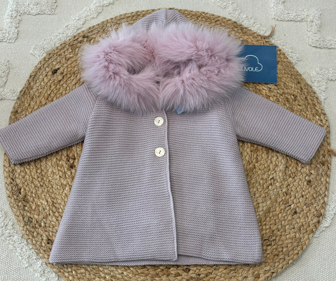 Cappotto in lana Malva