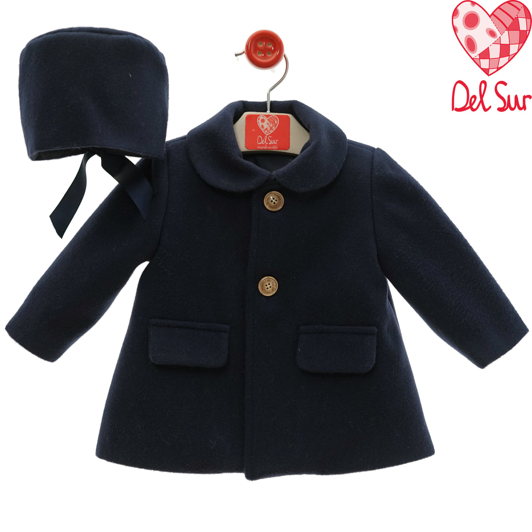 Cappotto con cuffietta blu