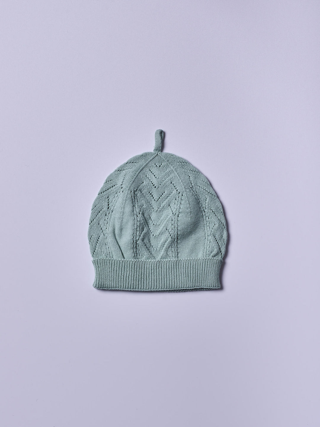 Cappello in cotone verde acqua