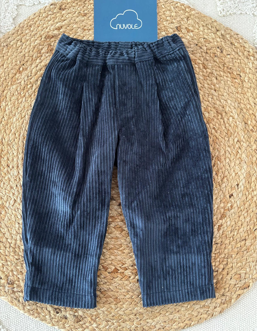 Pantalone in velluto blu