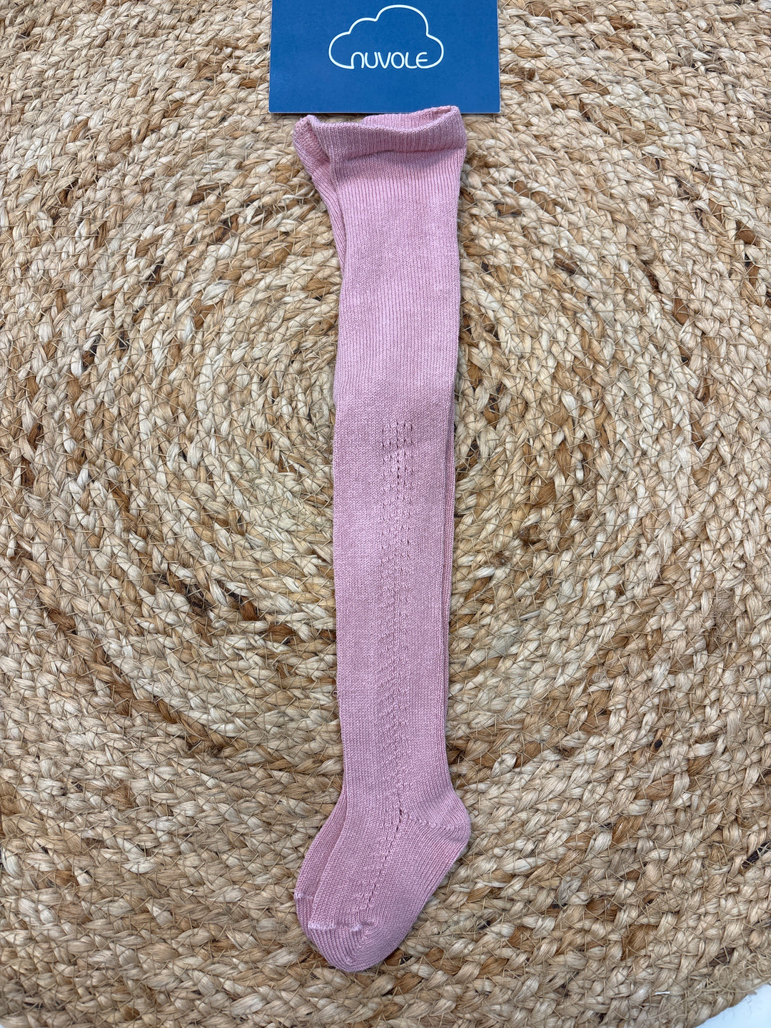 Calzamaglia traforata rosa antico