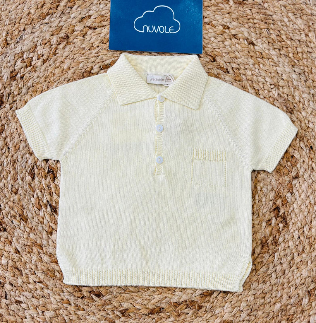 Polo giallo paglierino