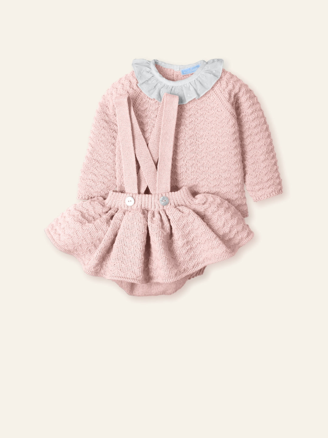 Completo in lana rosa