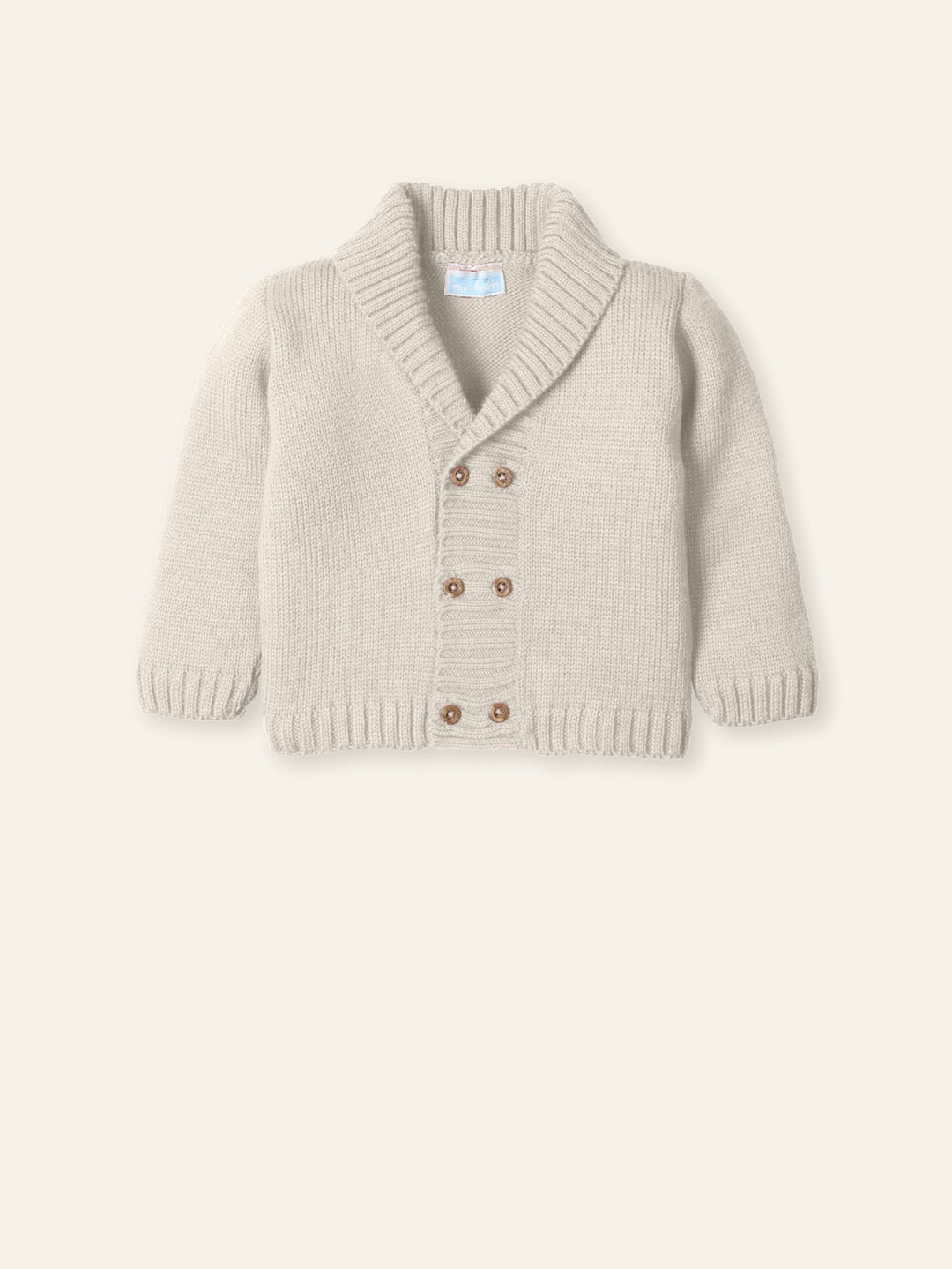 Cardigan in lana natural