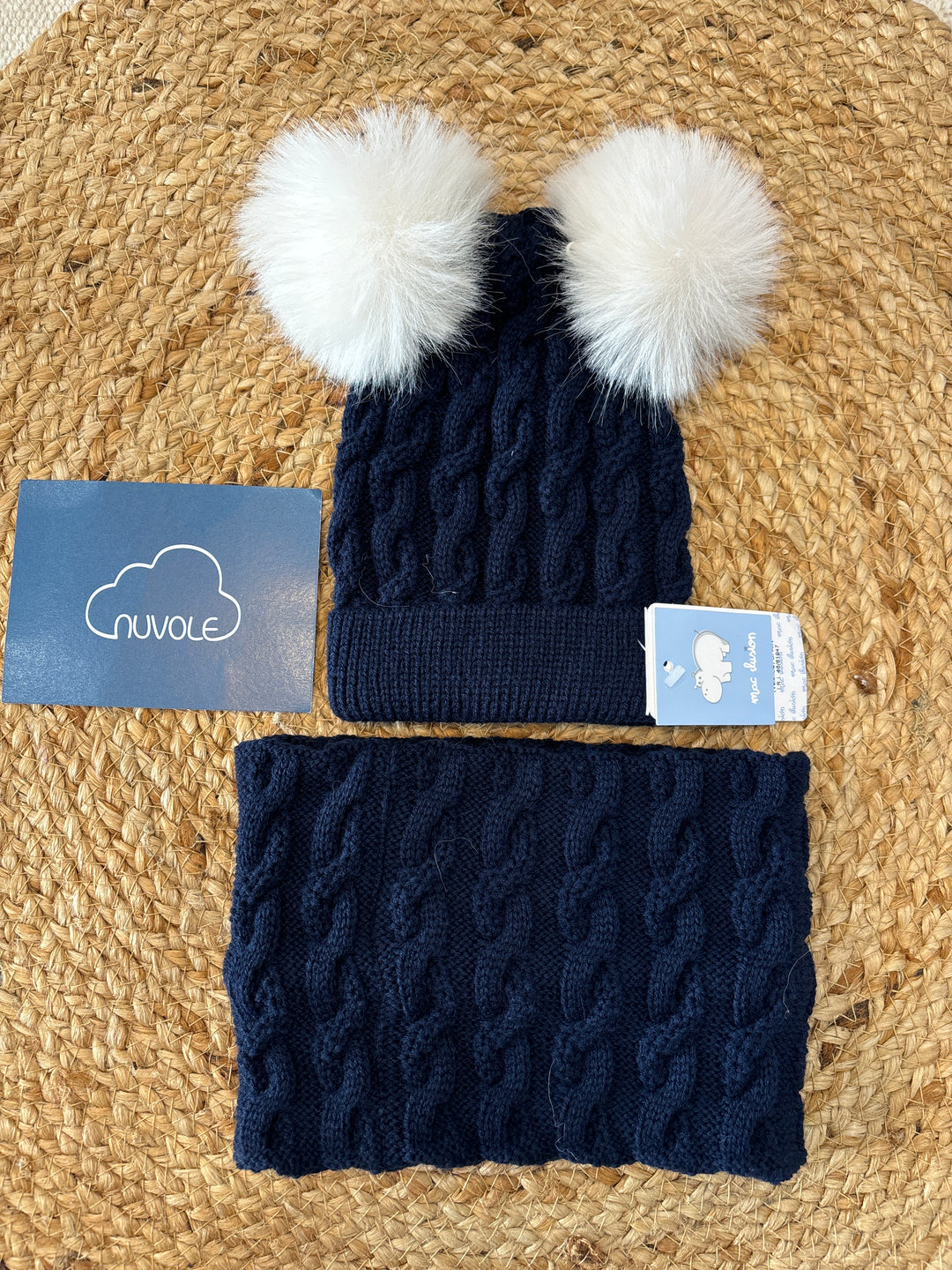 Set cappello e scaldacollo blu