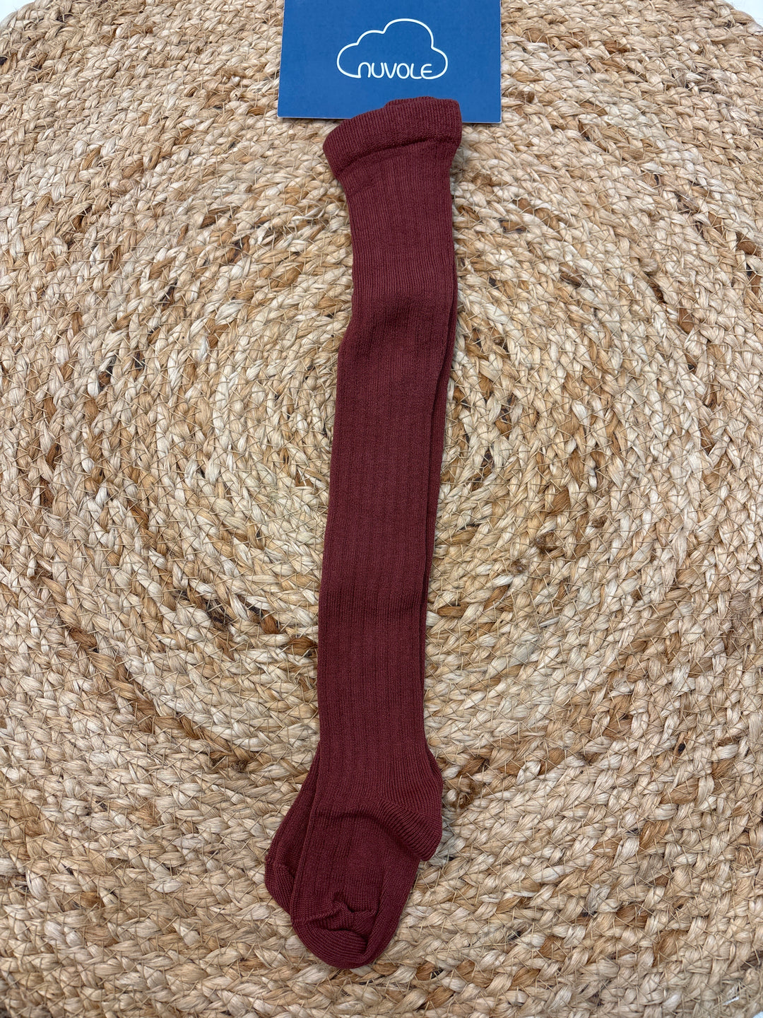 Calzamaglia rigata marsala