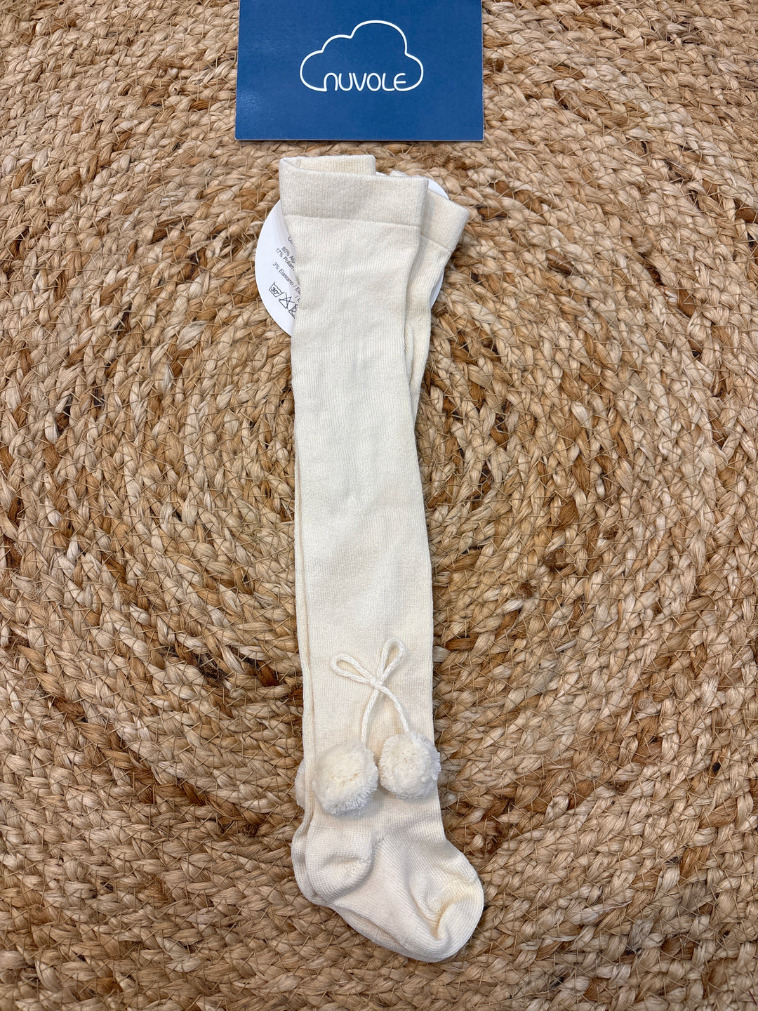 Calzamaglia pompon panna
