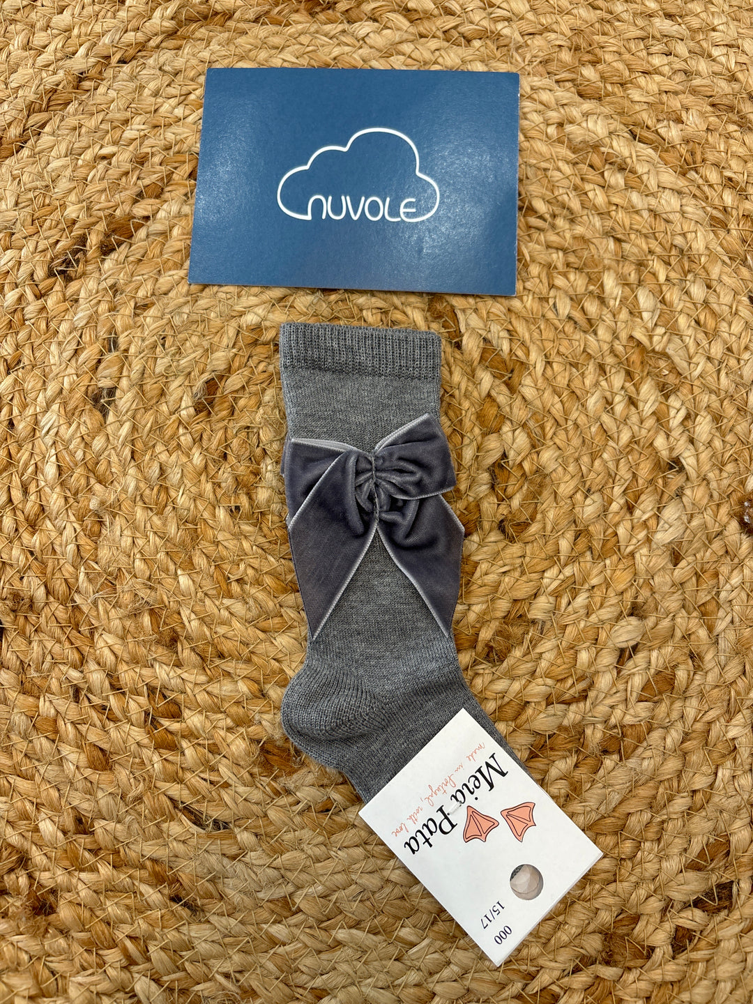 Parigina con fiocco in velluto grey