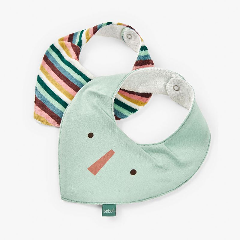 Set bavette in ciniglia e cotone