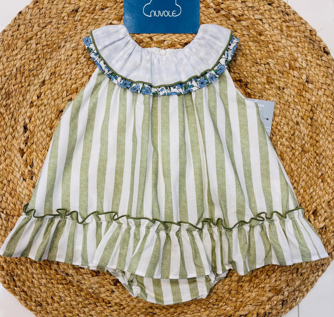 Abito righe verdi con culotte