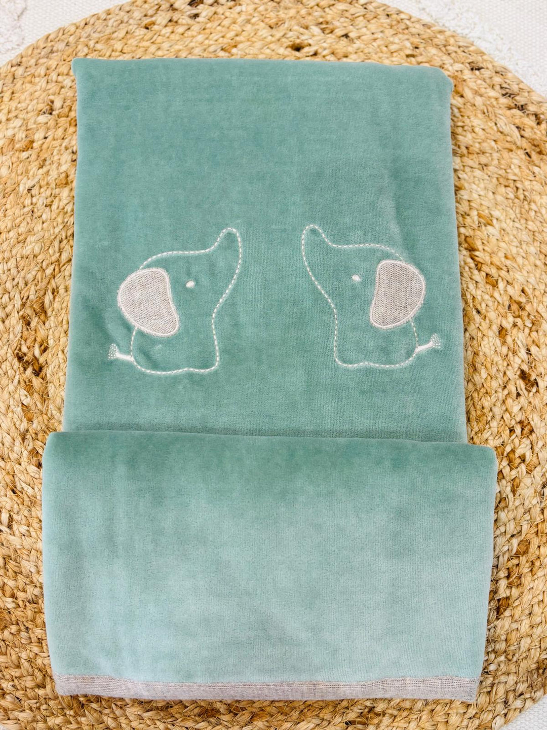 Coperta in ciniglia elefantini