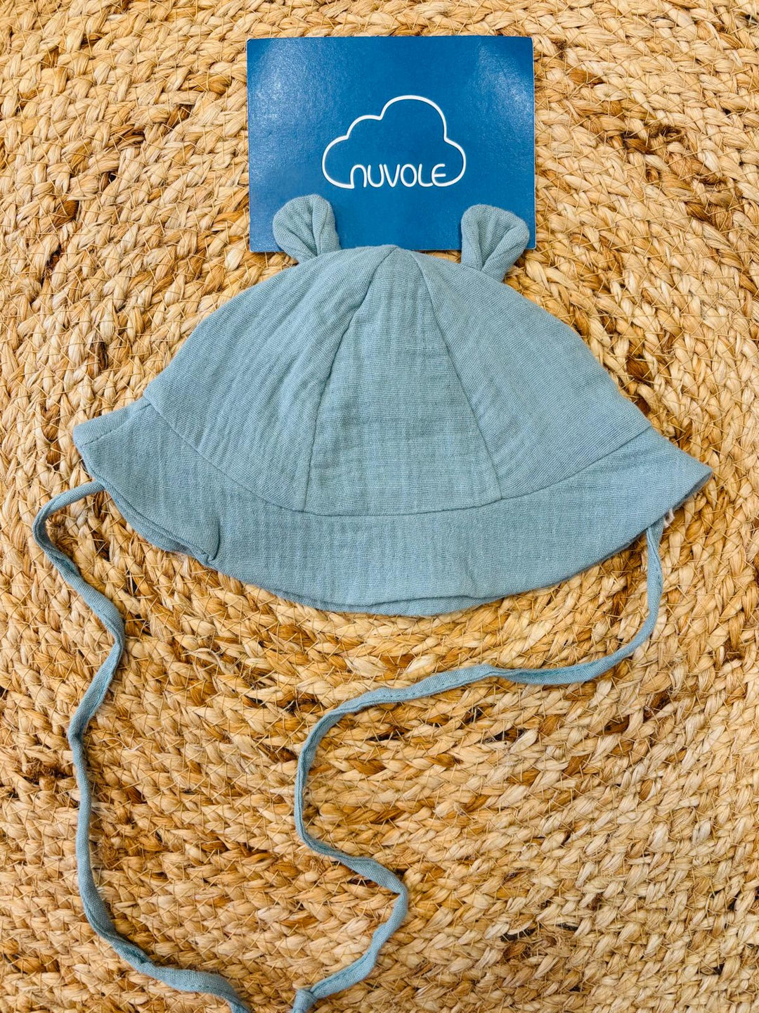 Cappello in garza di cotone salvia