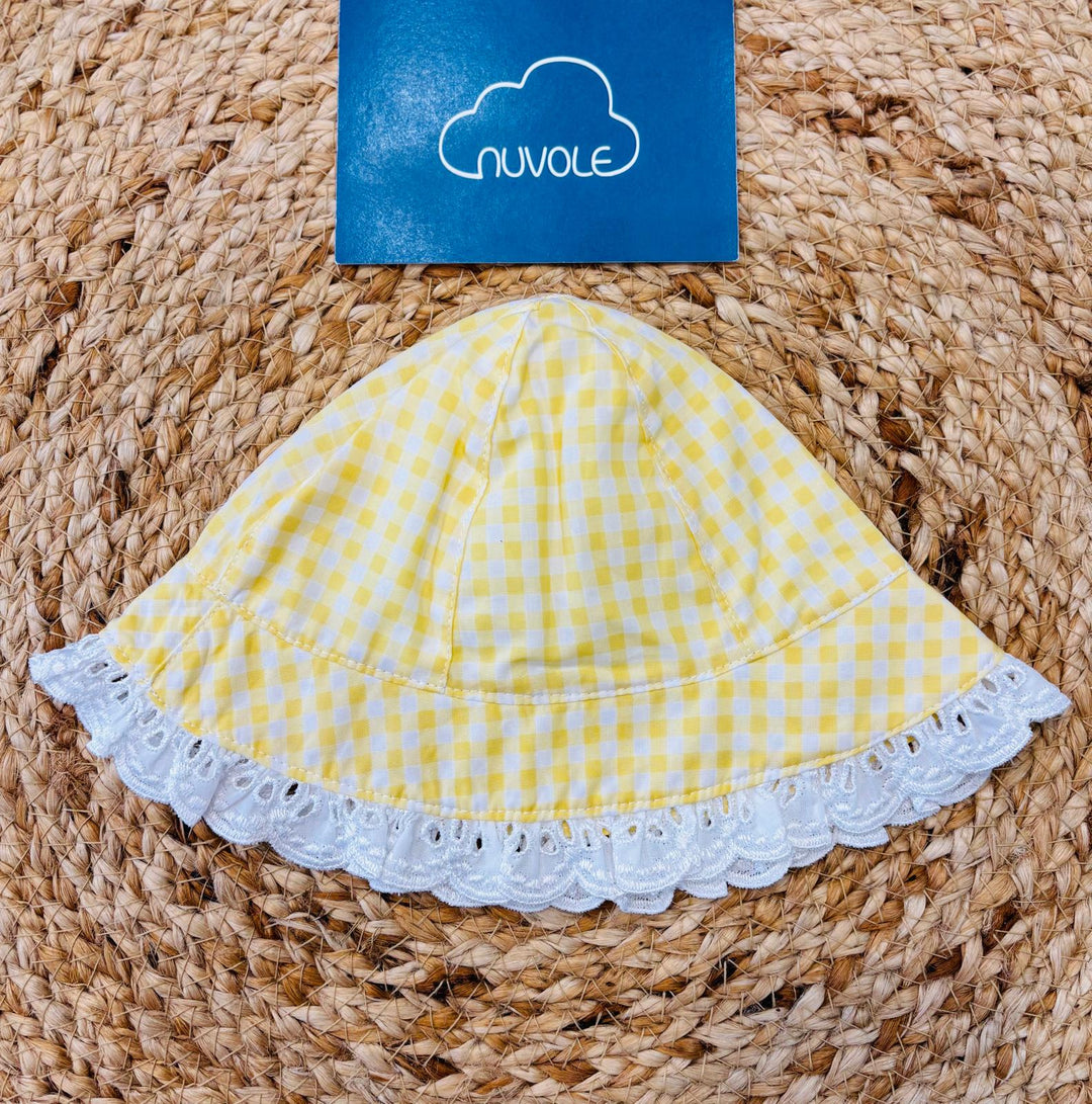 Cappello in vichy giallo
