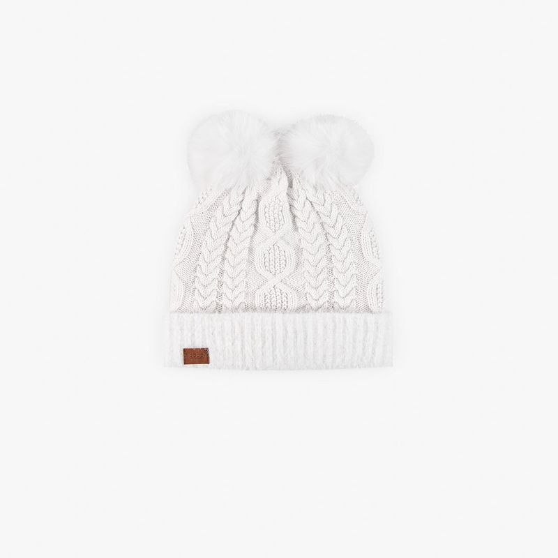 Cappello con doppio pompon