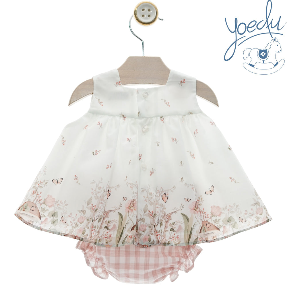 Abito vichy  con cuffietta