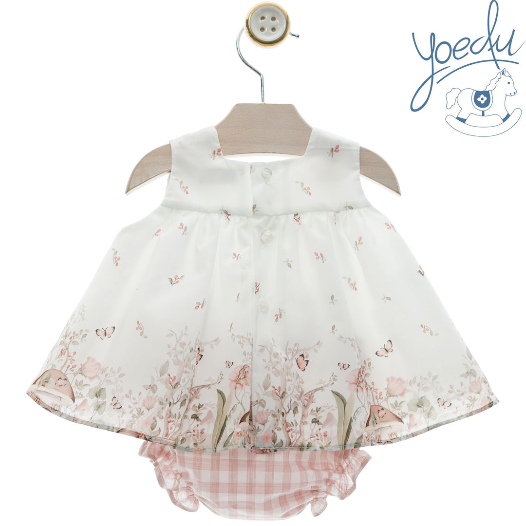 Abito vichy  con cuffietta