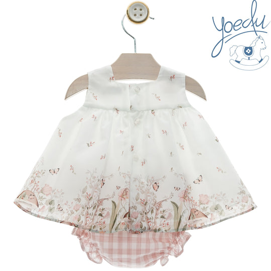 Abito vichy  con cuffietta