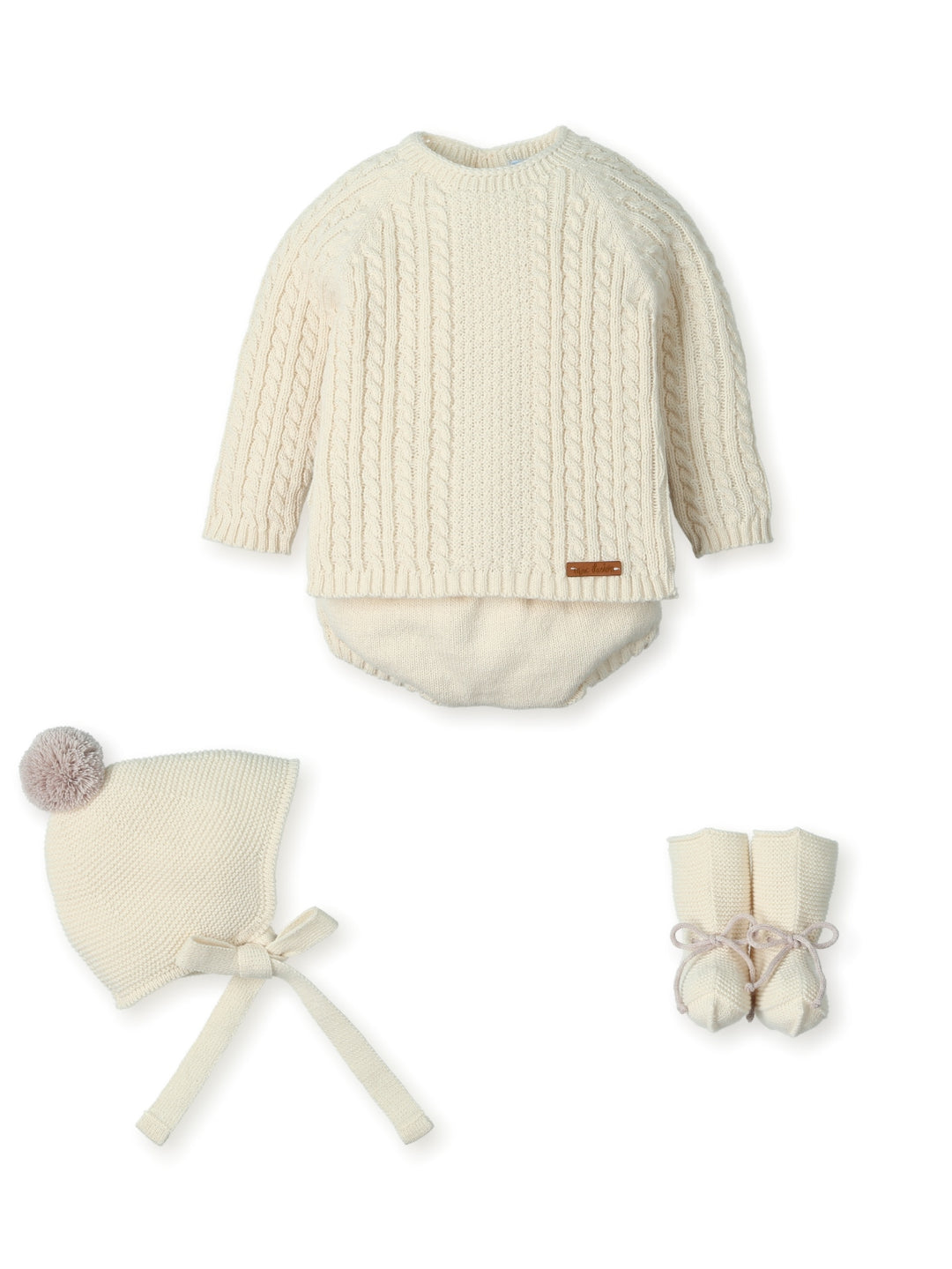 Set nascita trecce natural 4 pezzi