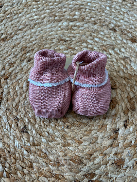 Babbucce in filo di cotone roselline