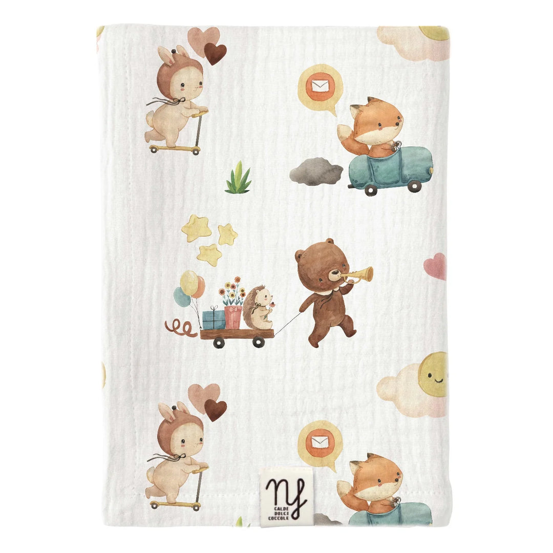Mussola in cotone piccole avventure