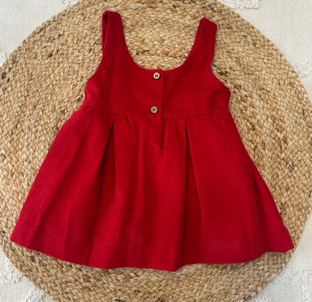 Scamiciata in velluto rosso