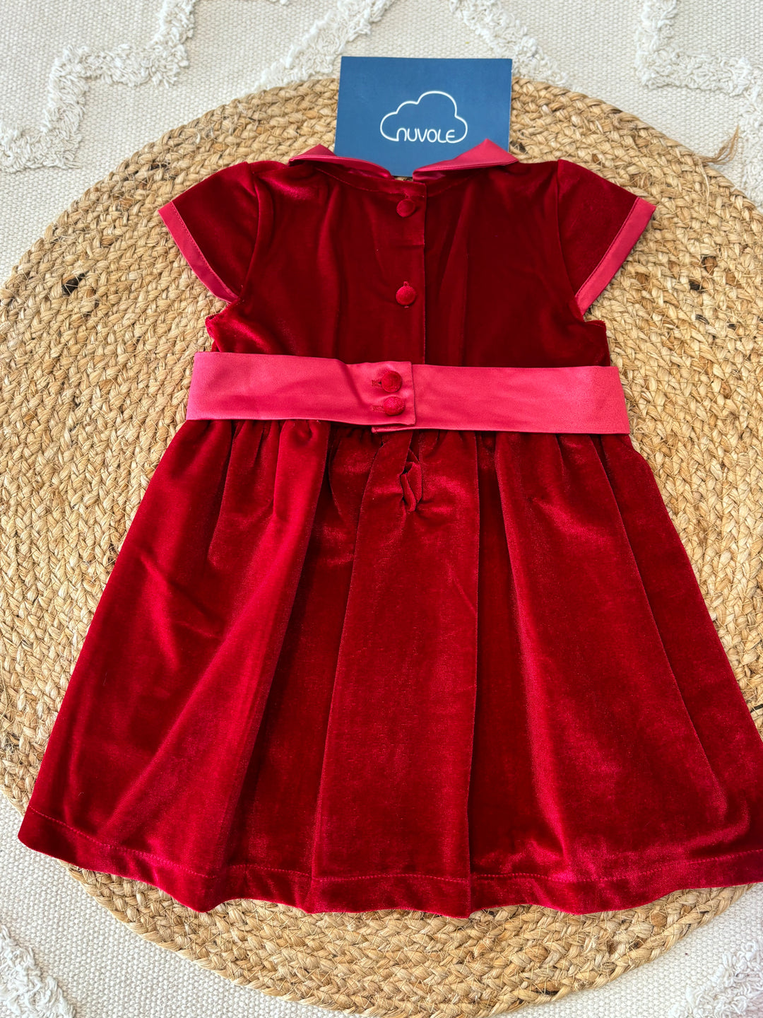 Abito in velluto rosso