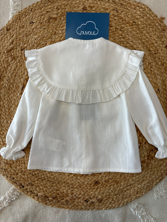 Camicetta con collo applicato