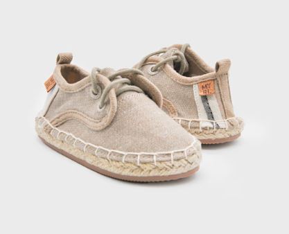 Espadrllas con lacci beige