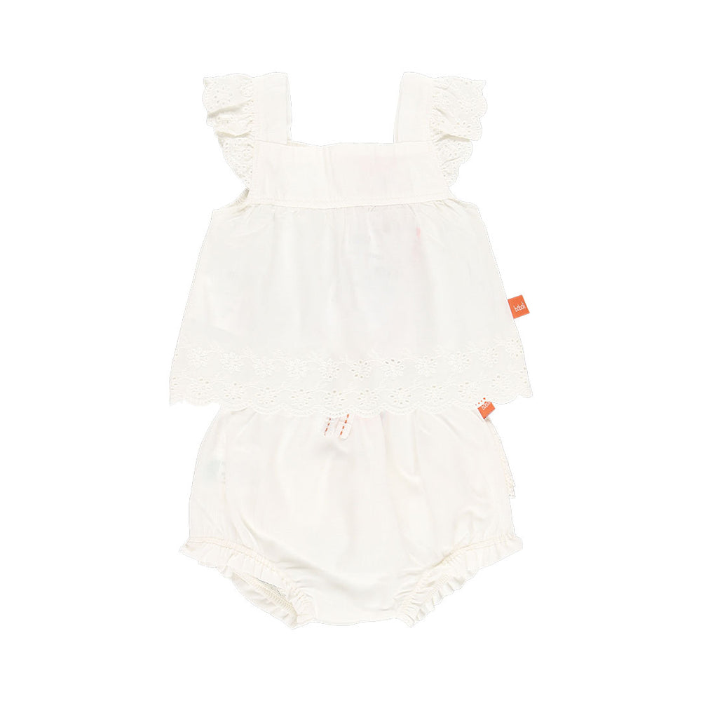 Completo in batista ricamato