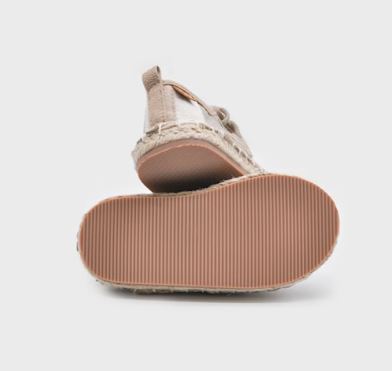 Espadrllas con lacci beige