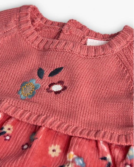 Abito in lana fiori