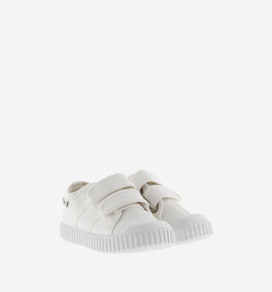 Sneakers in tela bianche