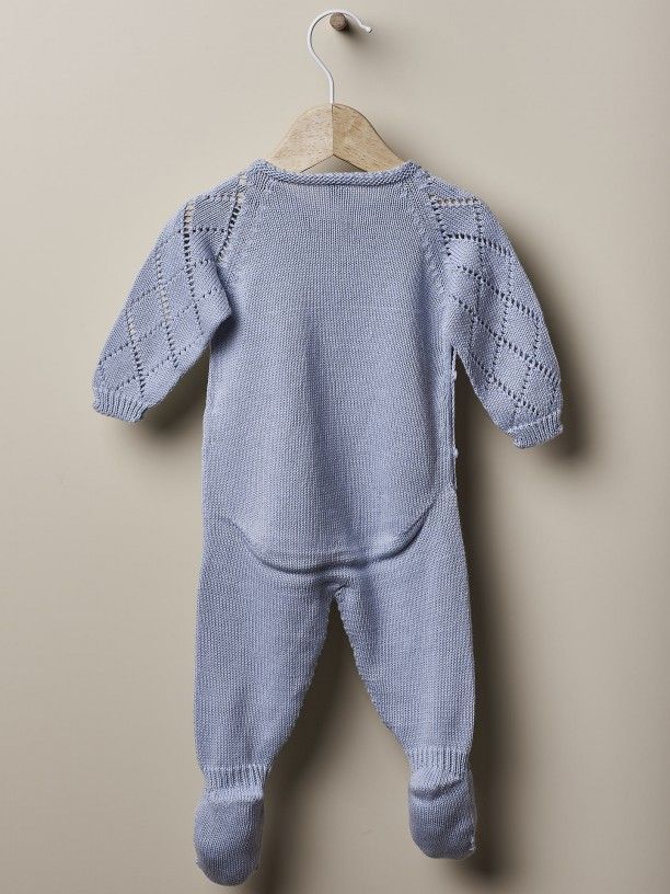 Tutina in cotone azzurra
