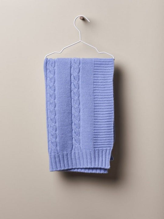 Coperta lana merino azzurra
