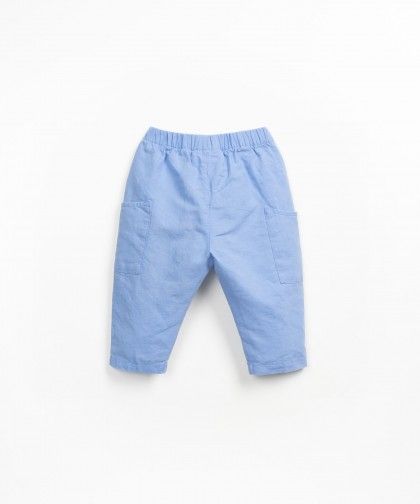 Pantalone in lino cielo