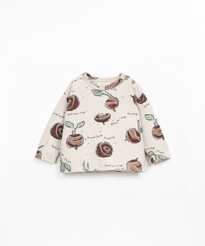 t-shirt in maglia fantasia