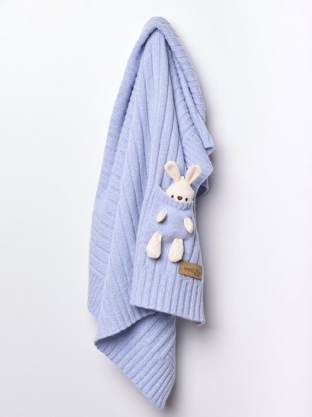 Coperta Bunny in lana merino