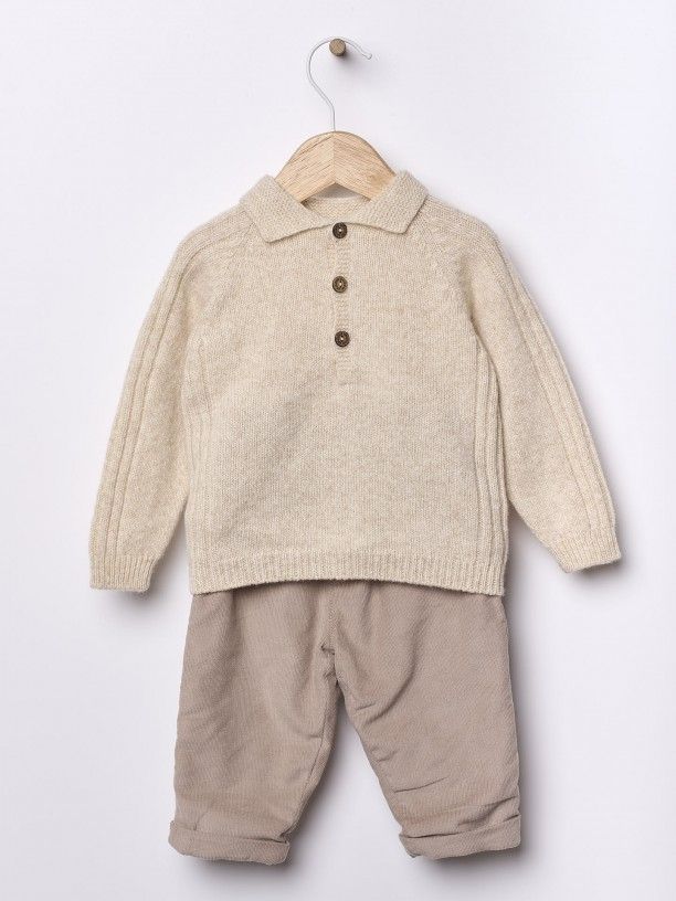 Polo in lana merino