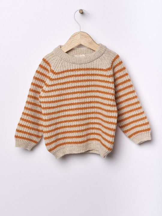 Maglione a righe in lana merino