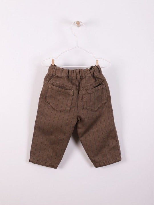 Pantalone in twill rigato