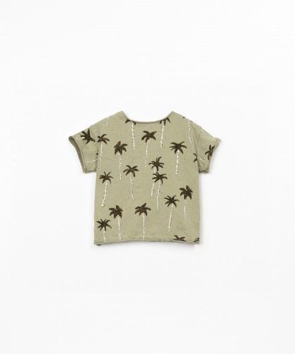 T-shirt mezza manica fantasia Palme