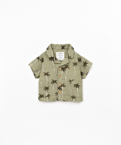 Camicia con stampa di palme