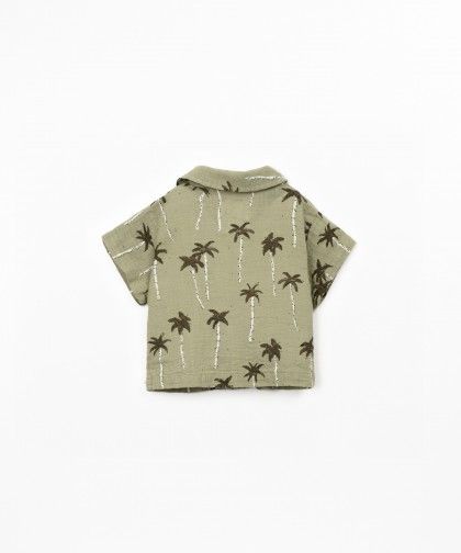 Camicia con stampa di palme
