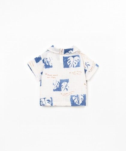 Camicia con stampa foglie