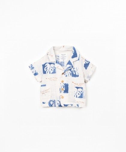Camicia con stampa foglie