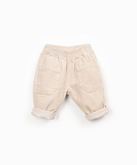 Pantalone in velluto rocciatore panna