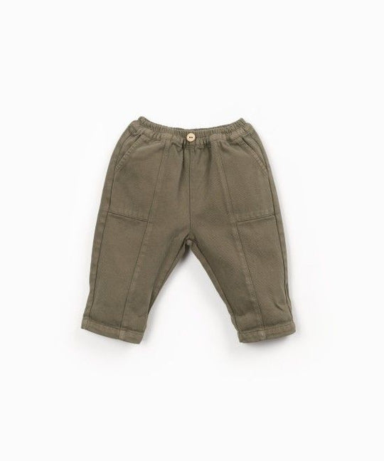 Pantalone in drill kaki